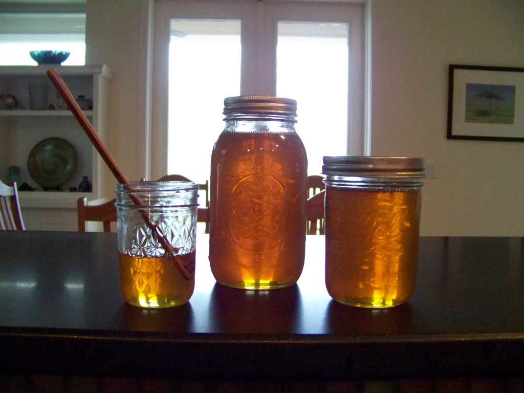 Honey collected from a single frame, October 2012