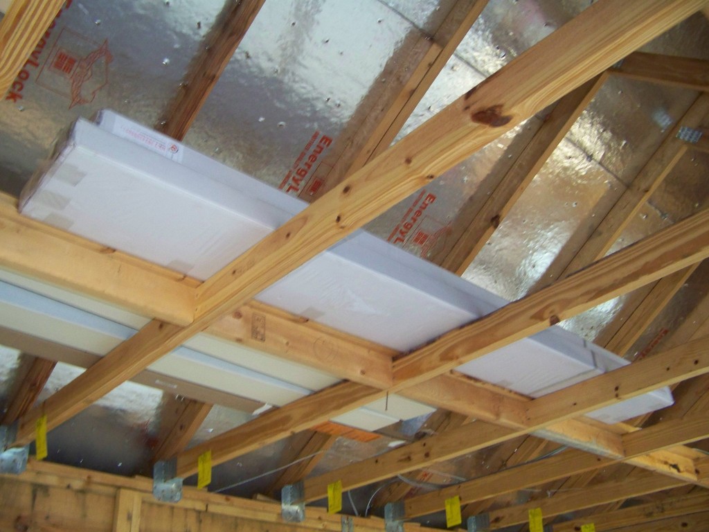Rafters serve as elevated storage